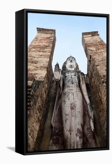 Standing Buddha, Wat Mahathat, Sukhothai Historical Park, UNESCO World Heritage Site, Thailand-Alex Robinson-Framed Stretched Canvas