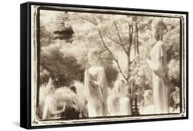 Standing Buddhas, Agutthaya, Thailand-Theo Westenberger-Framed Stretched Canvas