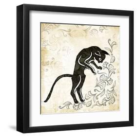 Standing Burlap Cat-Alan Hopfensperger-Framed Art Print