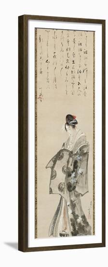 Standing Courtesan, 1801-05-Katsushika Hokusai-Framed Premium Giclee Print