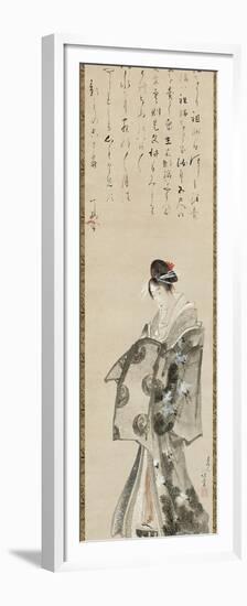 Standing Courtesan, 1801-05-Katsushika Hokusai-Framed Premium Giclee Print