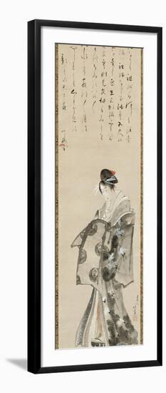 Standing Courtesan, 1801-05-Katsushika Hokusai-Framed Giclee Print