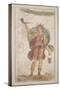 Standing Deity Holding a Horn and Bucket, from Pompeii (Fresco)-Roman-Stretched Canvas