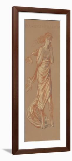 Standing Draped Female Figure, c.1872-77-Elihu Vedder-Framed Giclee Print