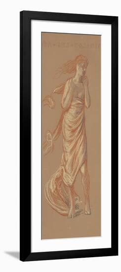 Standing Draped Female Figure, c.1872-77-Elihu Vedder-Framed Giclee Print