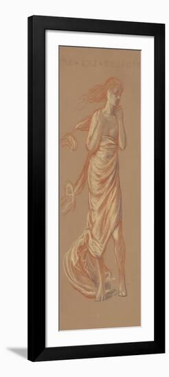 Standing Draped Female Figure, c.1872-77-Elihu Vedder-Framed Giclee Print