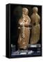 Standing Female Figure, 250-200 Bc, Terracotta Statue, Ptolemaic Period, 3rd Century BC-null-Framed Stretched Canvas