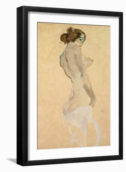 Standing Female Nude, 1912-Egon Schiele-Framed Giclee Print