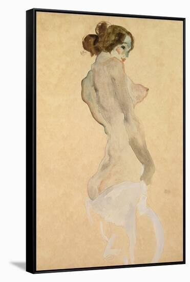 Standing Female Nude, 1912-Egon Schiele-Framed Stretched Canvas