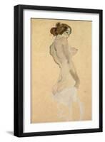 Standing Female Nude, 1912-Egon Schiele-Framed Premium Giclee Print