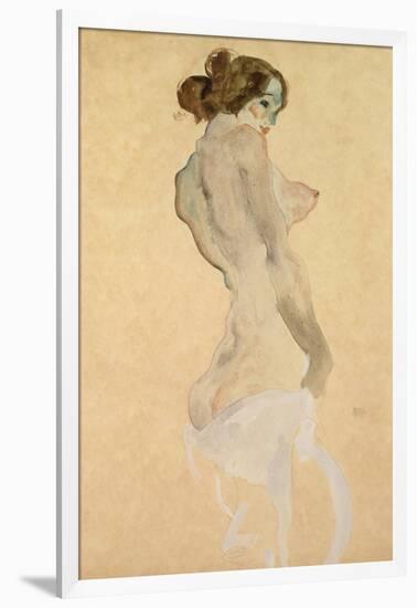 Standing Female Nude, 1912-Egon Schiele-Framed Giclee Print