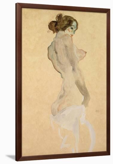 Standing Female Nude, 1912-Egon Schiele-Framed Giclee Print