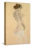 Standing Female Nude, 1912-Egon Schiele-Stretched Canvas