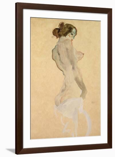 Standing Female Nude, 1912-Egon Schiele-Framed Giclee Print