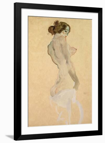 Standing Female Nude, 1912-Egon Schiele-Framed Giclee Print