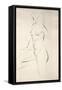 Standing Female Nude, 1927-Eric Gill-Framed Stretched Canvas