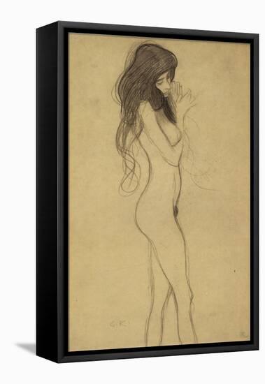 Standing Female Nude 1-Gustav Klimt-Framed Stretched Canvas