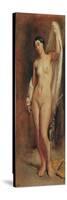 Standing Female Nude, Study For the Central Figure of The Tepidarium, 1853-Theodore Chasseriau-Stretched Canvas