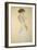 Standing Female Nude with White Shirt, 1912-Egon Schiele-Framed Giclee Print