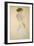 Standing Female Nude with White Shirt, 1912-Egon Schiele-Framed Giclee Print