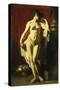 Standing Female Nude-William Etty-Stretched Canvas