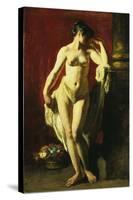 Standing Female Nude-William Etty-Stretched Canvas