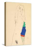 Standing Female Nude-Egon Schiele-Stretched Canvas