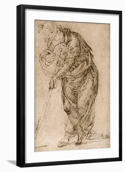 Standing Figure Leaning on a Staff, C.1510-Piero di Cosimo-Framed Giclee Print