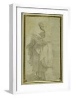 Standing Figure of a Girl with Bulky Draperies-Parmigianino-Framed Giclee Print