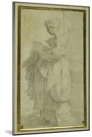 Standing Figure of a Girl with Bulky Draperies-Parmigianino-Mounted Giclee Print