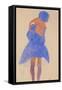 Standing Girl, Back View, 1908-Egon Schiele-Framed Stretched Canvas