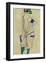 Standing Girl in Blue Dress and Green Stockings, 1913-Egon Schiele-Framed Giclee Print