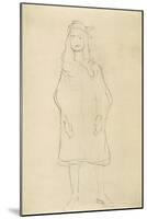 Standing Girl in Coat 2-Gustav Klimt-Mounted Giclee Print