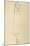 Standing Girl in Coat-Gustav Klimt-Mounted Premium Giclee Print