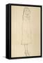 Standing Girl in Coat-Gustav Klimt-Framed Stretched Canvas