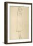 Standing Girl in Coat-Gustav Klimt-Framed Giclee Print