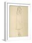 Standing Girl in Coat-Gustav Klimt-Framed Giclee Print