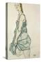 Standing Girl-Egon Schiele-Stretched Canvas