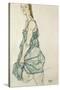 Standing Girl-Egon Schiele-Stretched Canvas