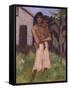 Standing Gypsy with Children; Stehende Zigeunerin Mit Kind, 1927-Otto Muller or Mueller-Framed Stretched Canvas