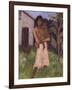 Standing Gypsy with Children; Stehende Zigeunerin Mit Kind, 1927-Otto Muller or Mueller-Framed Giclee Print