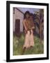 Standing Gypsy with Children; Stehende Zigeunerin Mit Kind, 1927-Otto Muller or Mueller-Framed Giclee Print