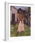 Standing Gypsy with Children; Stehende Zigeunerin Mit Kind, 1927-Otto Muller or Mueller-Framed Giclee Print