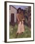 Standing Gypsy with Children; Stehende Zigeunerin Mit Kind, 1927-Otto Muller or Mueller-Framed Giclee Print