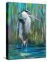 Standing Heron I-Julie DeRice-Stretched Canvas