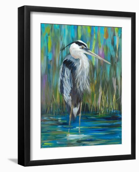 Standing Heron I-Julie DeRice-Framed Art Print