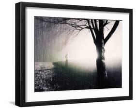 Standing in the Rain under Tree-Jan Lakey-Framed Photographic Print