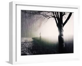 Standing in the Rain under Tree-Jan Lakey-Framed Photographic Print
