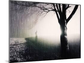 Standing in the Rain under Tree-Jan Lakey-Mounted Photographic Print