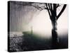 Standing in the Rain under Tree-Jan Lakey-Stretched Canvas